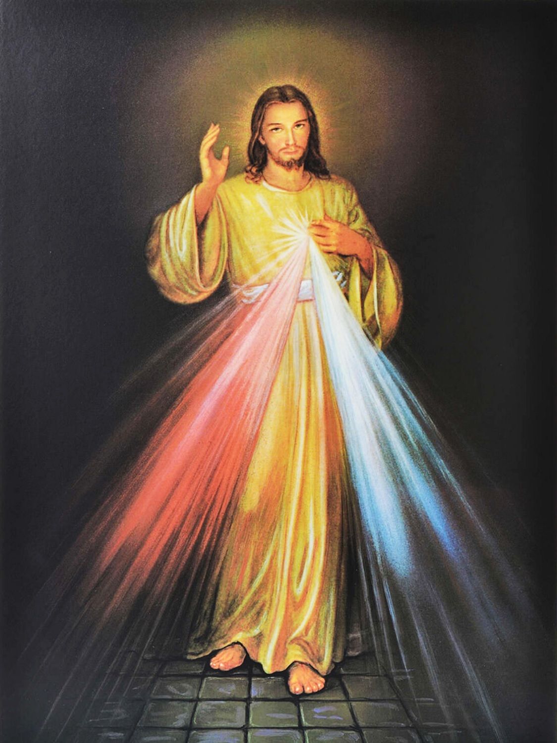 Divine Mercy (1952) Unknown Author - Public Domain Catholic Painting