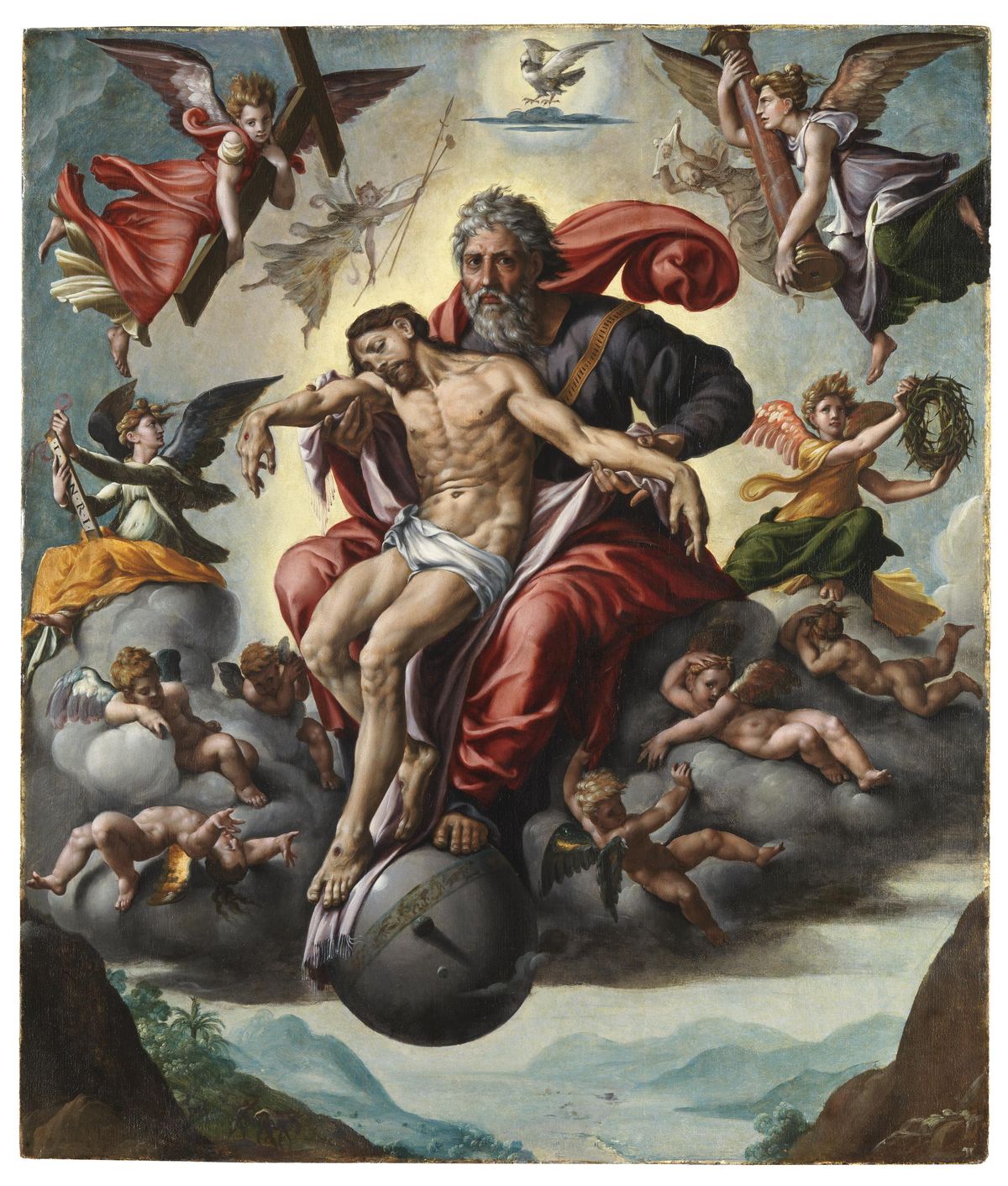 Holy Trinity (16th Century) by Jan Cornelisz Vermeyen - Public Domain Catholic Painting
