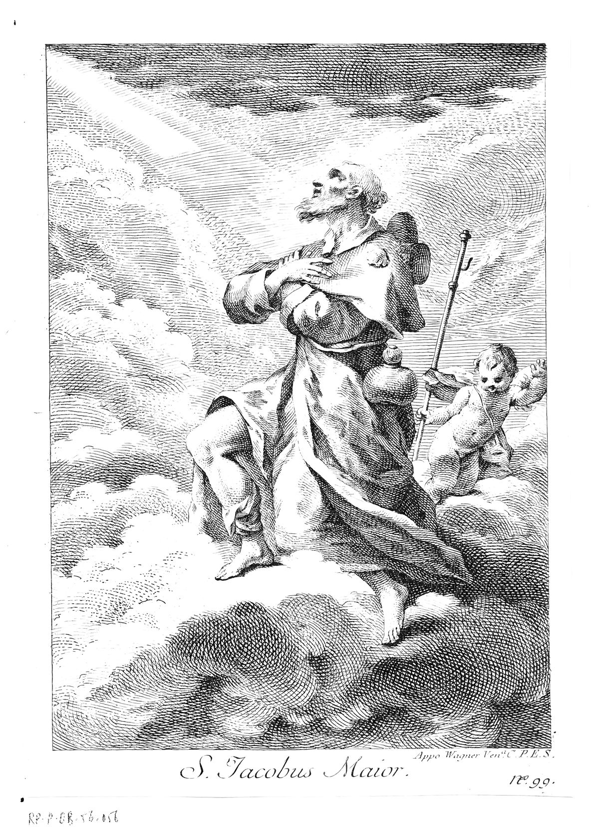 Saint James the Greater (1739-1780) by Joseph Wagner - Catholic Coloring Page