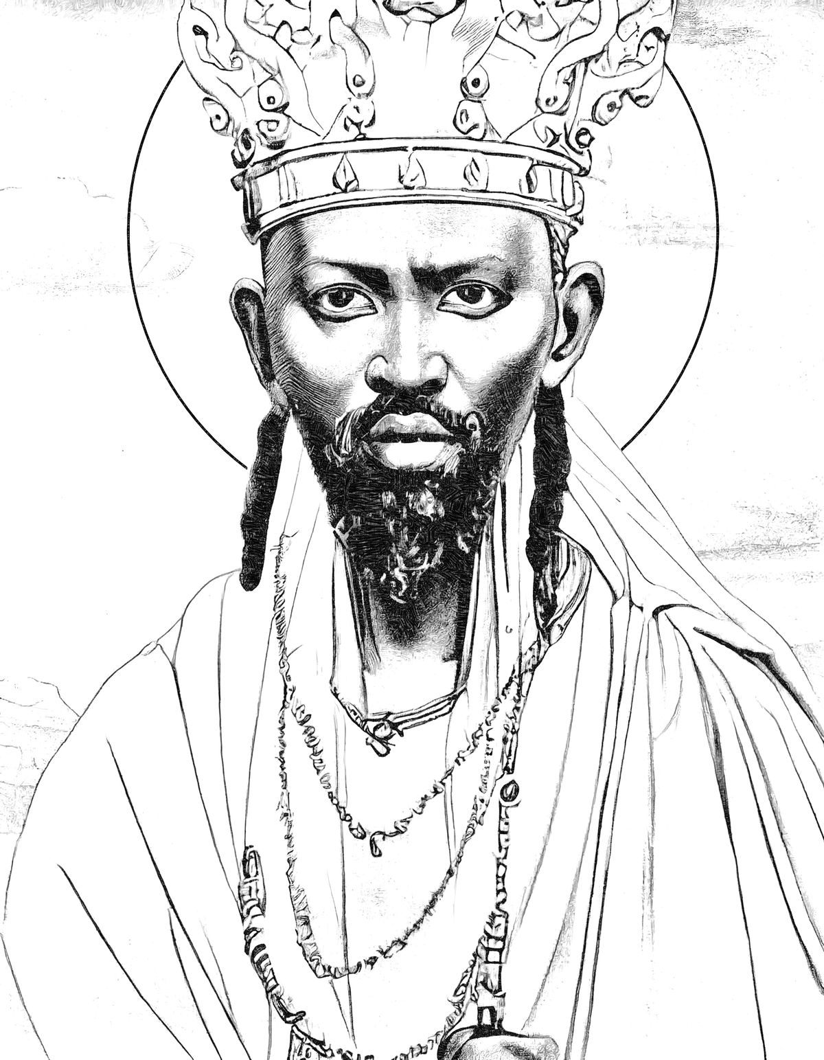 Saint Kaleb of Axum - Catholic Coloring Page