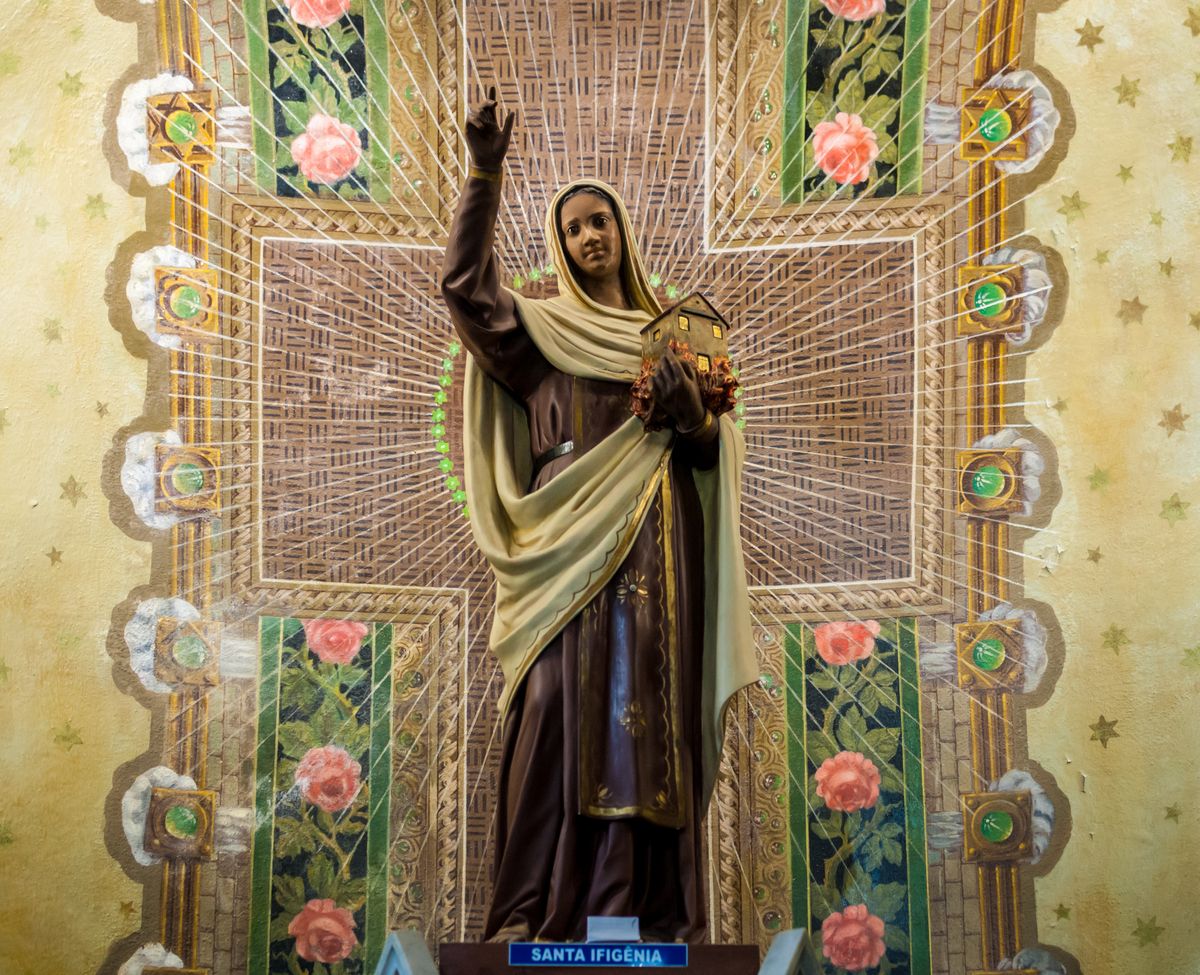 Saint Ephigenia Statue - Catholic Stock Photo