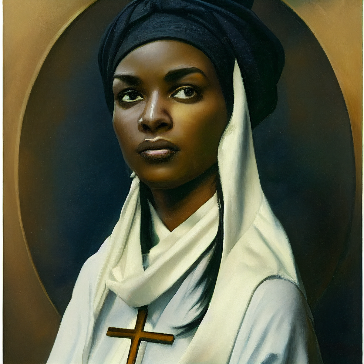 Servant of God Mary Elizabeth Lange (2022) by Virginia S. Benedicte - Public Domain Catholic Painting