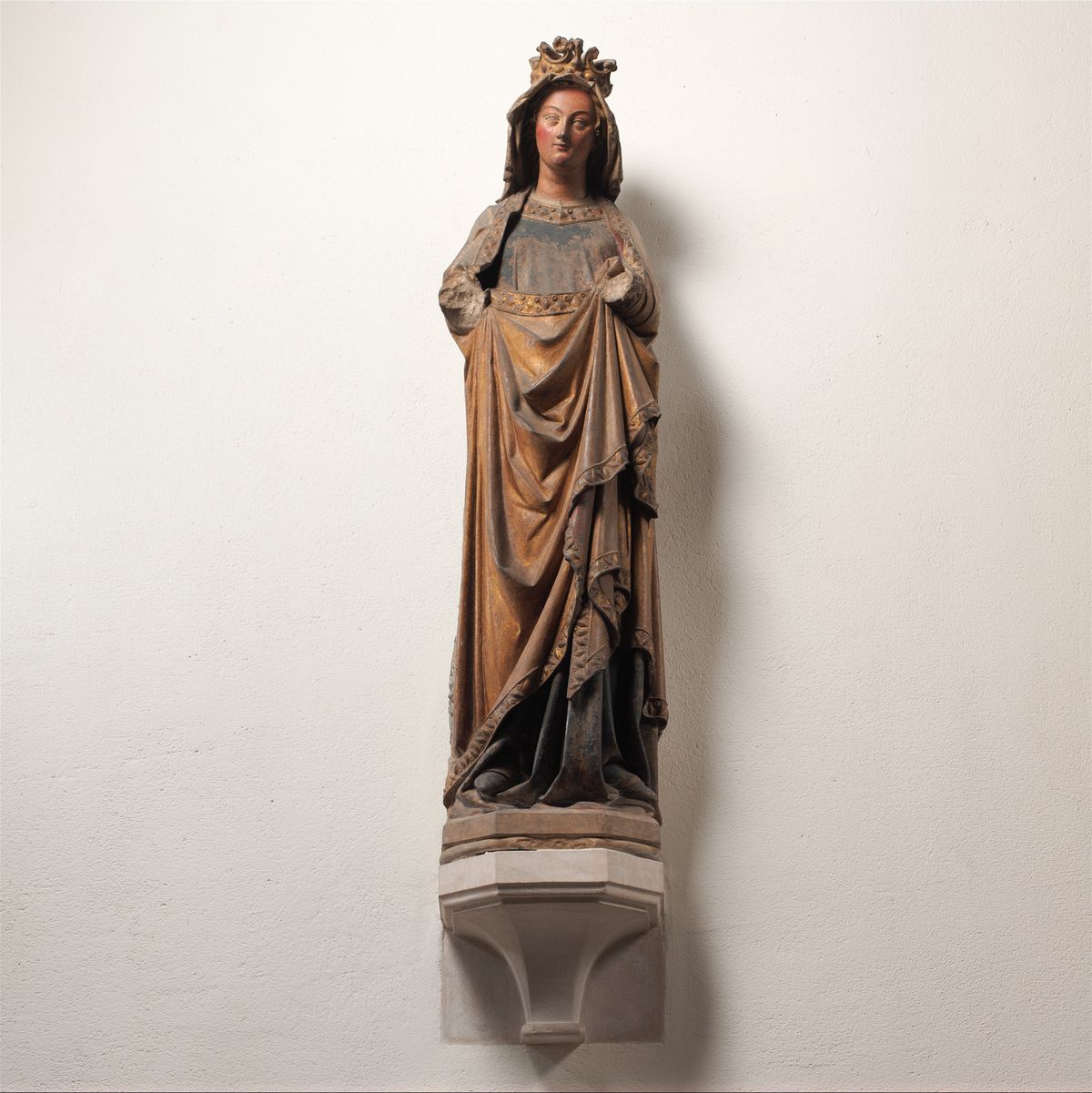 Virgin Mary Statue (1250, German) - Catholic Stock Photo