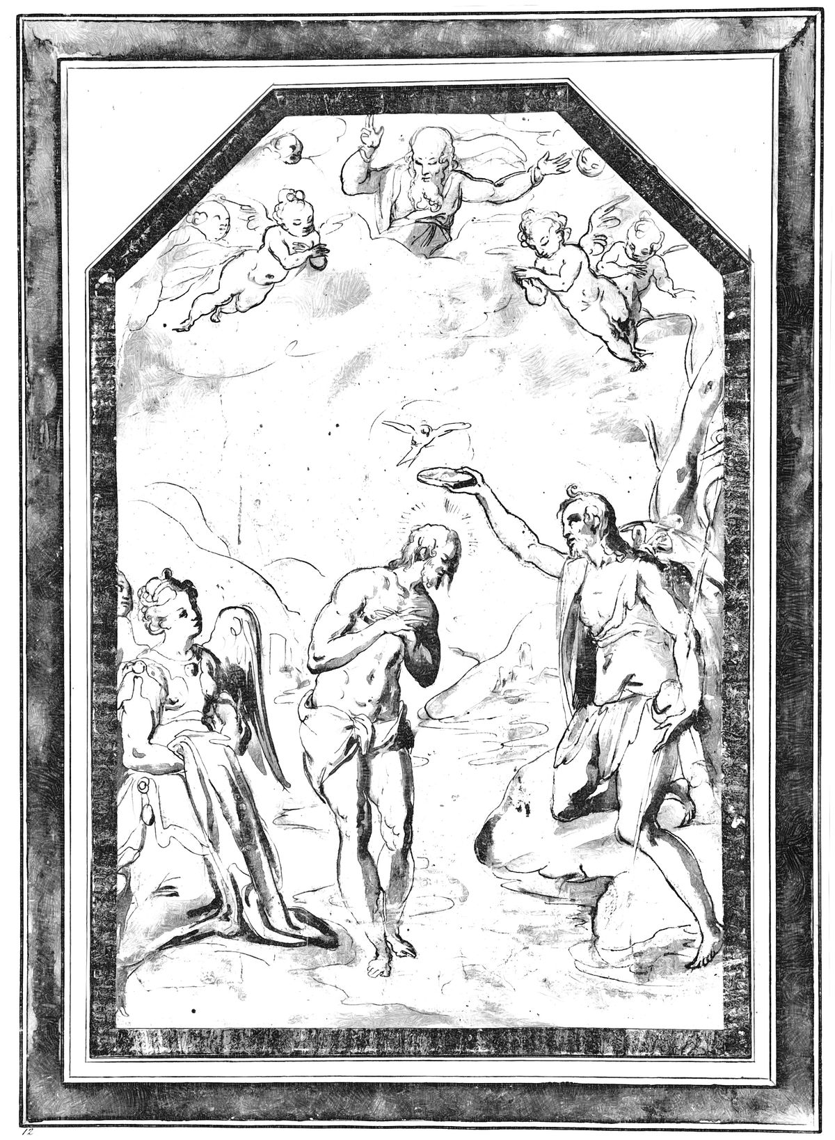 Baptism of Christ (1560) - Bible Coloring Page