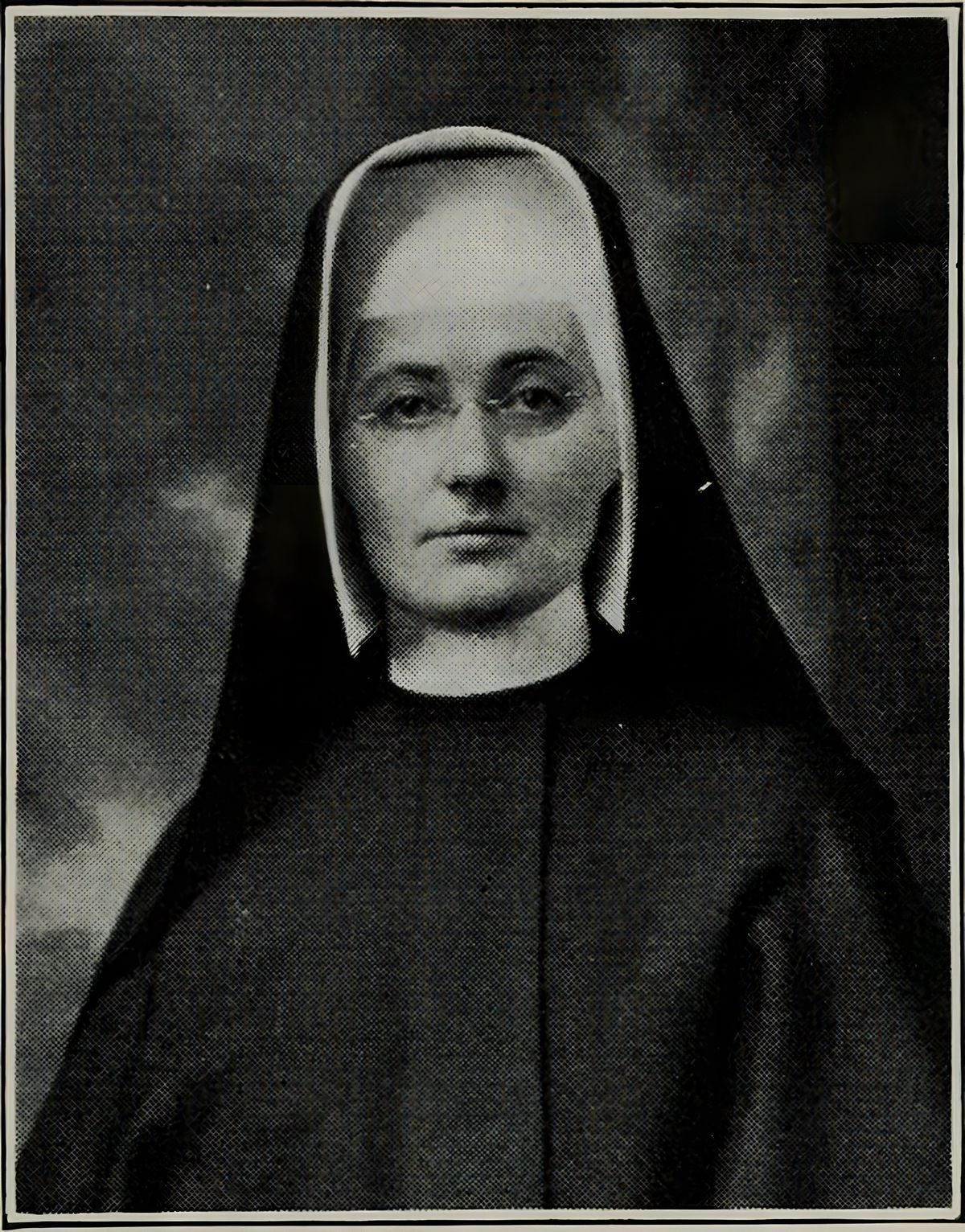 Portrait of a Catholic Sister (1921) - Vintage Catholic Stock Photo