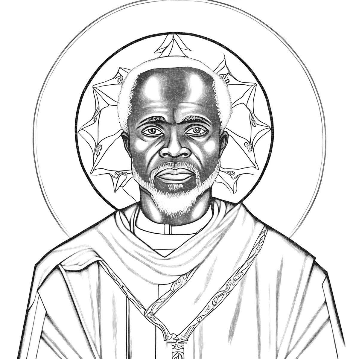 Saint Luke Baanabakiintu (Ugandan Martyr) - Catholic Coloring Page