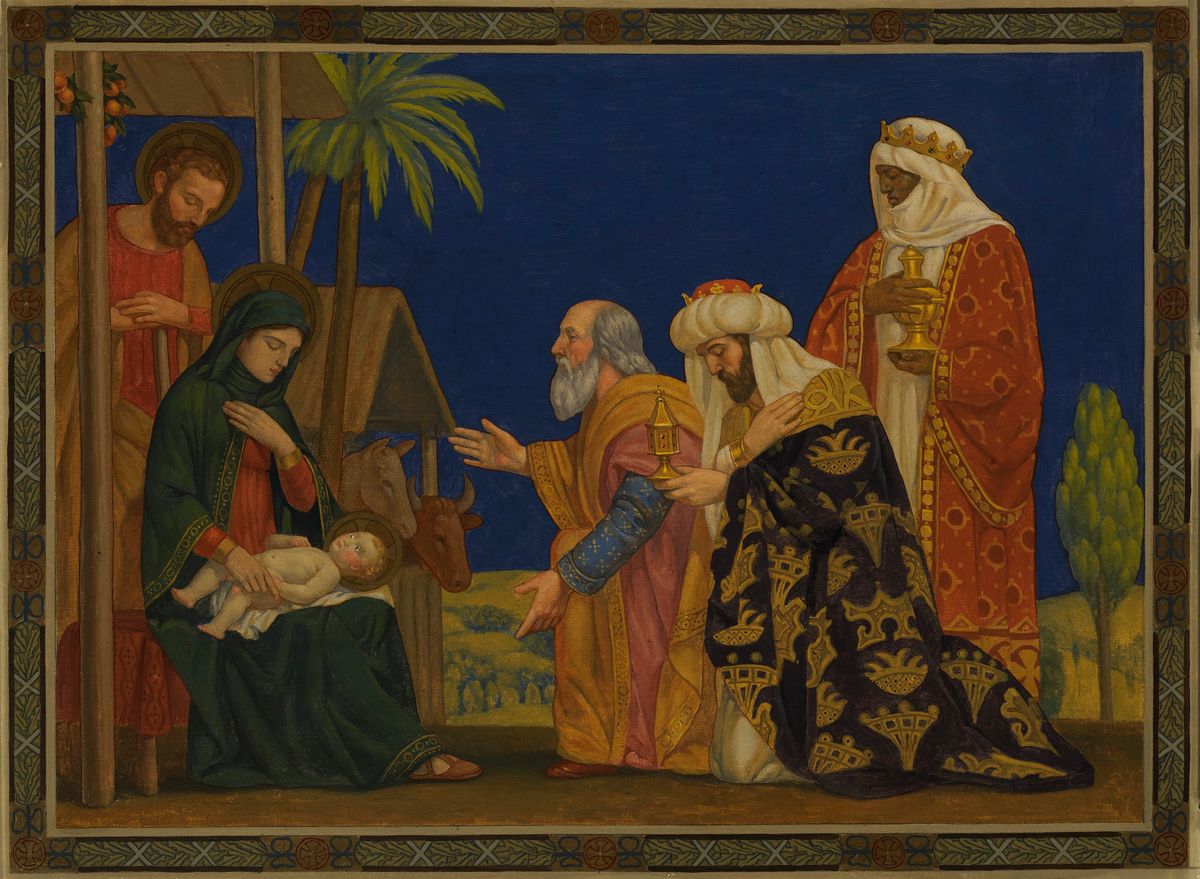 The Magi (1915) by H. Siddons Mowbray - Public Domain Bible Painting