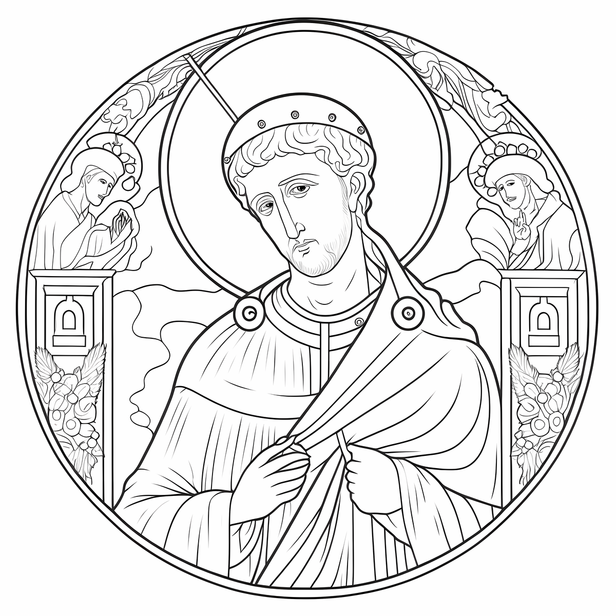 Saint Felix of Spoleto - Catholic Coloring Page