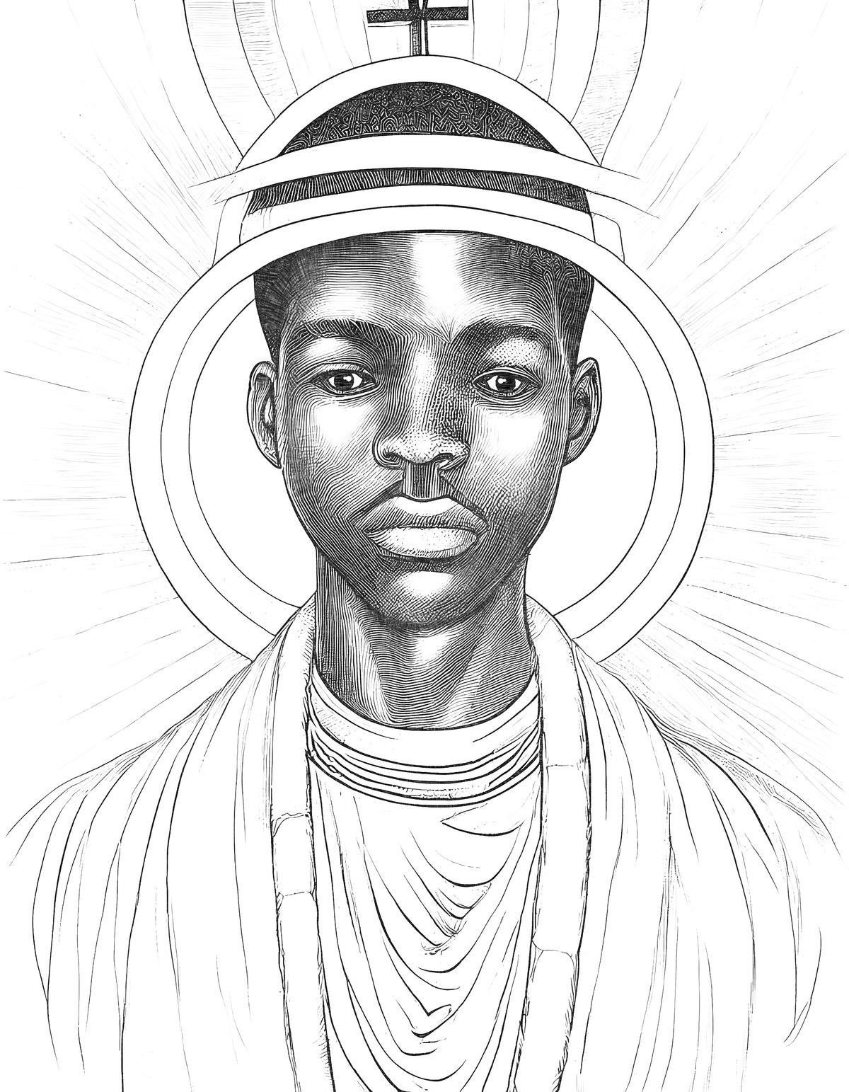Saint Joseph Mukasa - Catholic Coloring Page