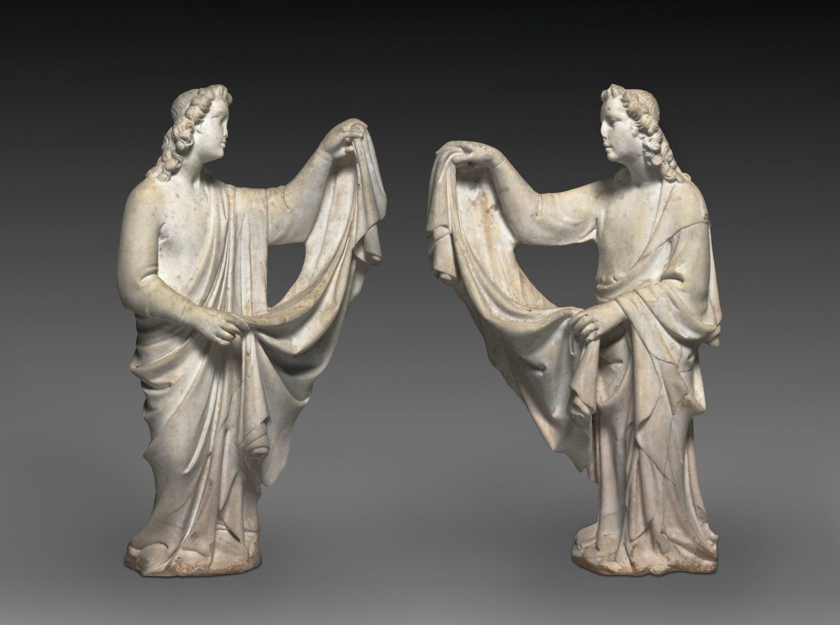 Angel Statues from a Tomb (1330–1350) by Workshop of Tino di Camaino - Catholic Stock Photo