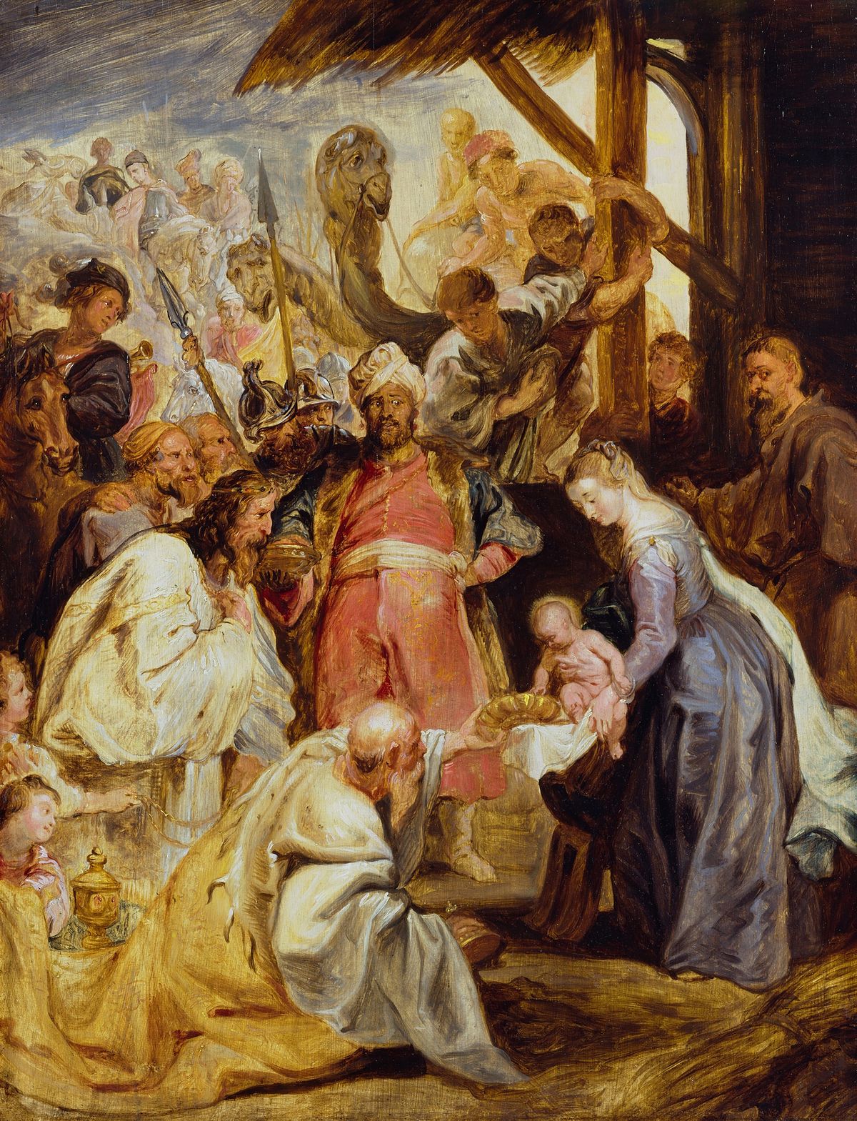 The Adoration of the Magi (c. 1624) by Peter Paul Rubens - Public Domain Catholic Painting