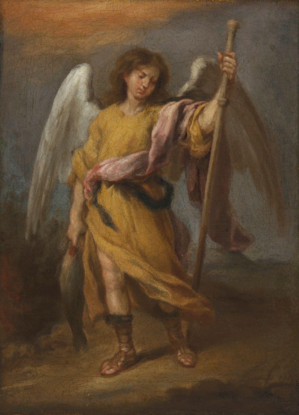 Archangel Raphael (Spanish, 1617-1682) by Bartolomé Estebán Murillo - Public Domain Catholic Painting