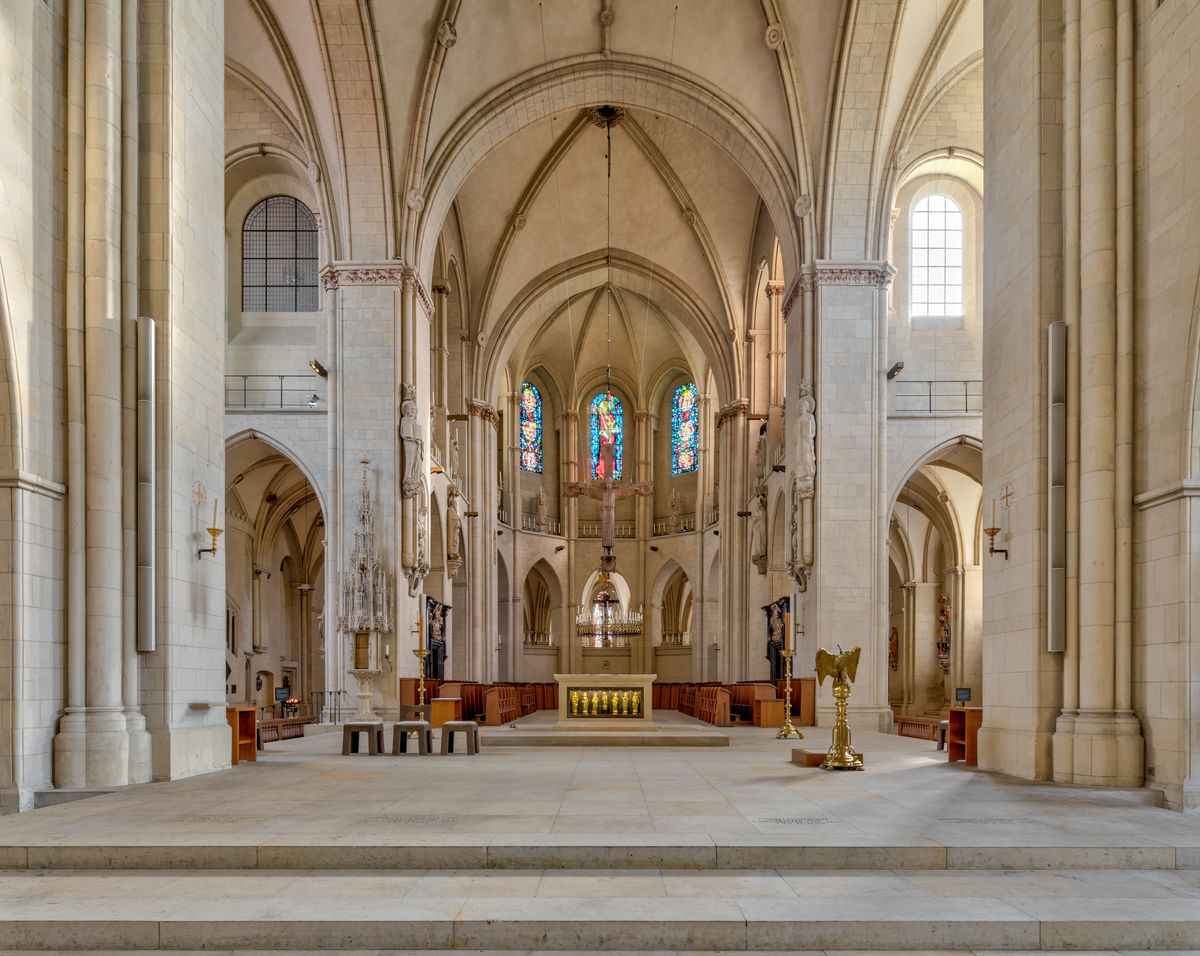 Altar island in the St Paul’s Cathedral in Münster, North Rhine-Westphalia, Germany (2019) - Catholic Stock Photo