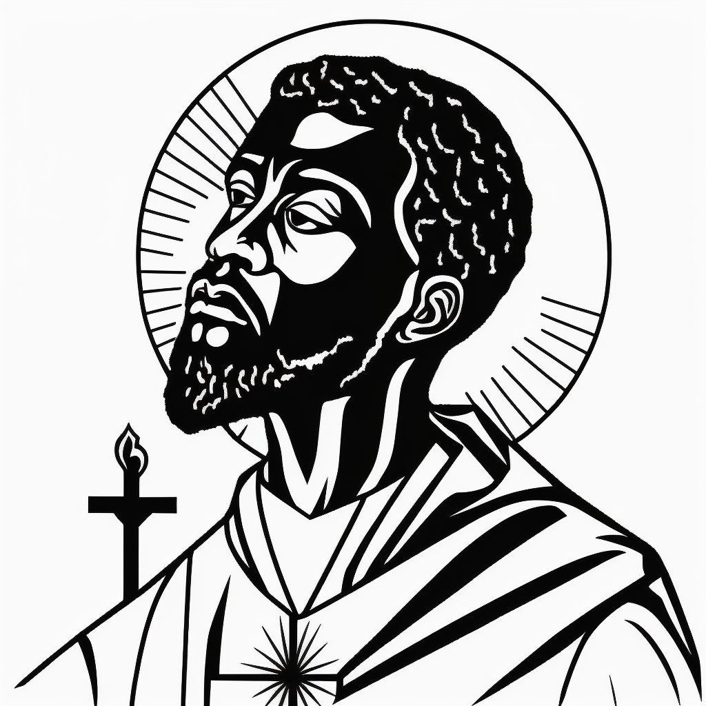 Saint Andrew Kaggwa, Ugandan Martyr - Catholic Coloring Page