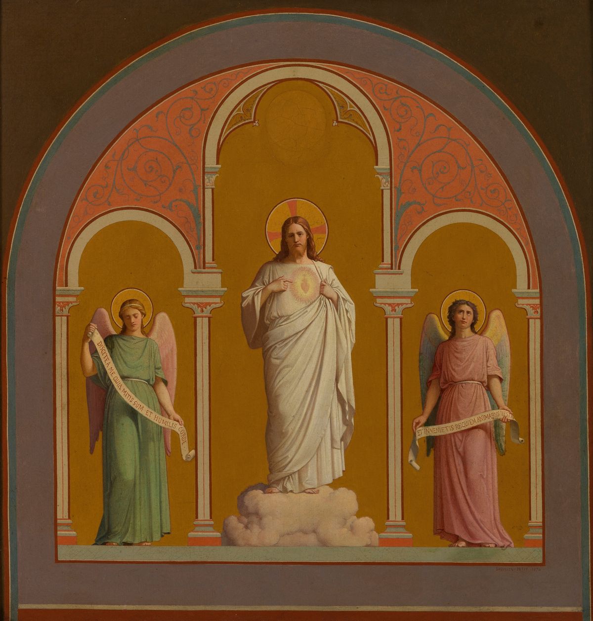 The Sacred Heart (1874) by Savinien Petit - Public Domain Catholic Painting