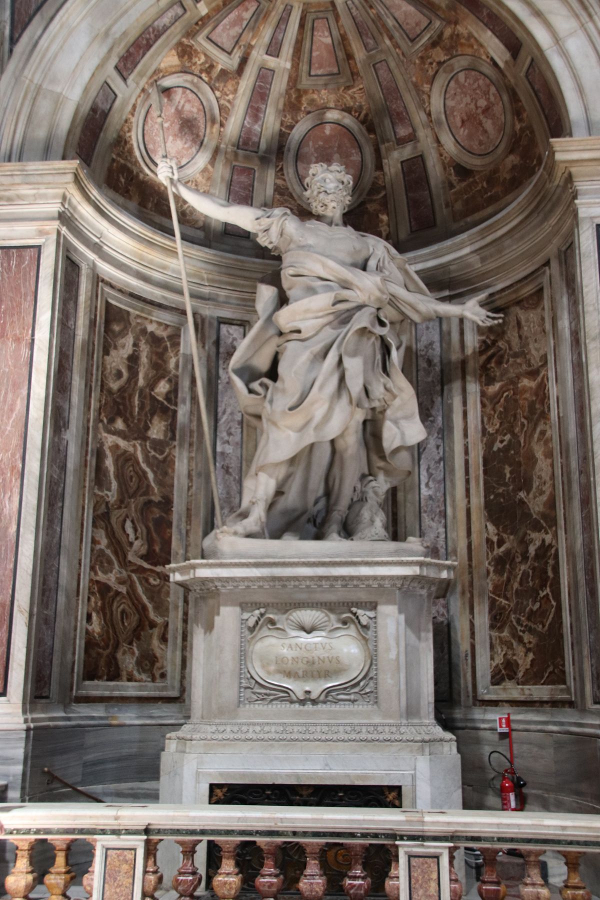 Statue of St. Longinus in St. Peter's Basilica - Catholic Stock Photo