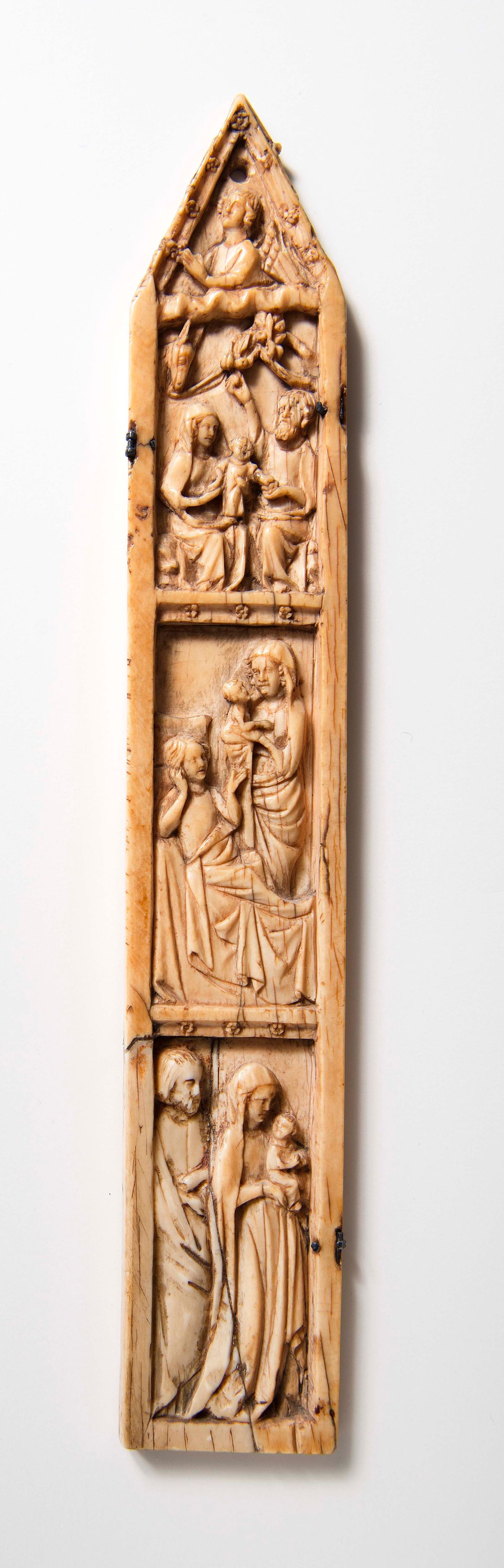 Shutter of a Tabernacle with Scenes of the Infancy of Christ (1300, France) - Catholic Stock Photo