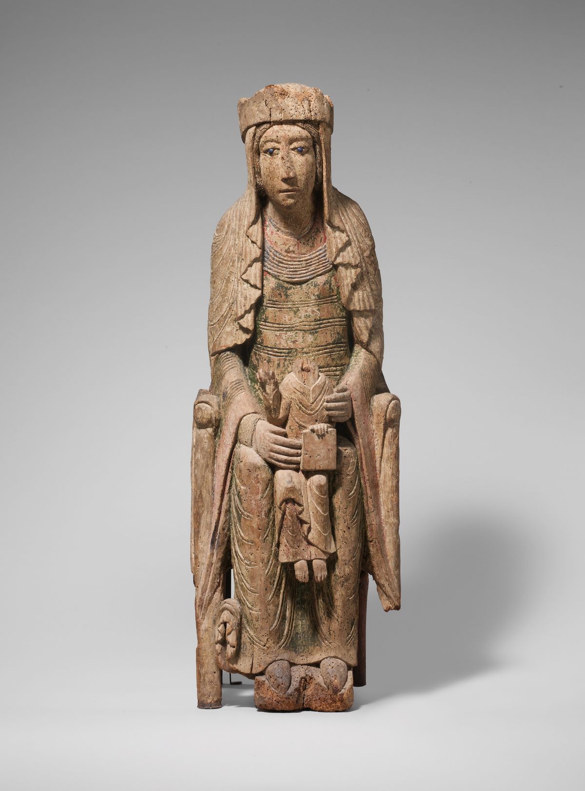 Enthroned Virgin and Child Statue (1130–1140, French) - Catholic Stock Photo