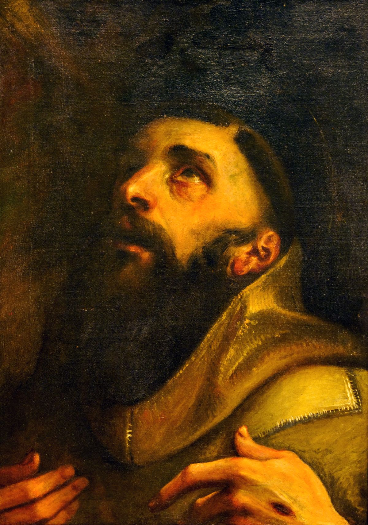 Francis of Assisi (1590s) by Annibale Carracci - Public Domain Catholic Painting