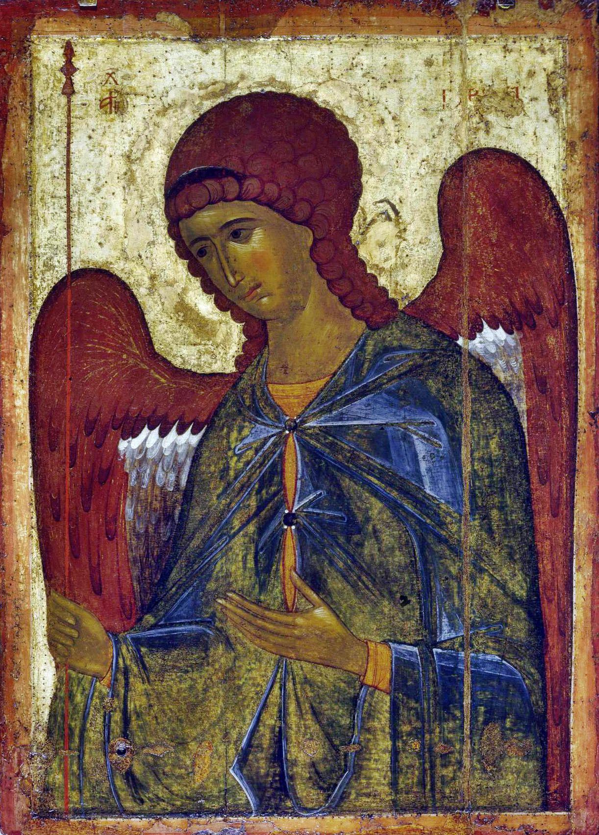 Archangel Gabriel Icon (1387-1395, Russia) - Public Domain Byzantine Icon