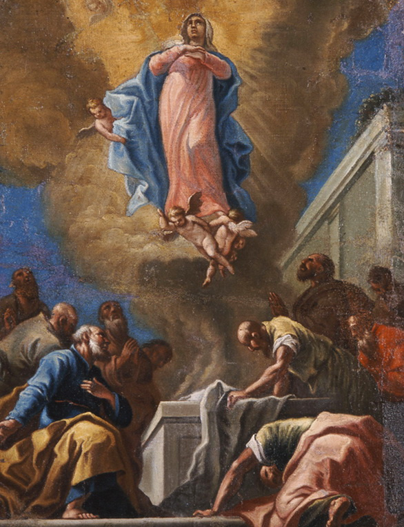 Assumption of Mary (1750s) by Nikolaos Doxaras - Public Domain Catholic Painting