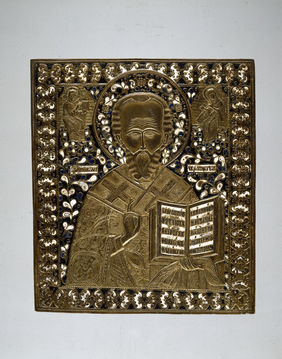 Byzantine Icon of Saint Nicholas (1800) by Old Believer Workshop - Catholic Stock Photo