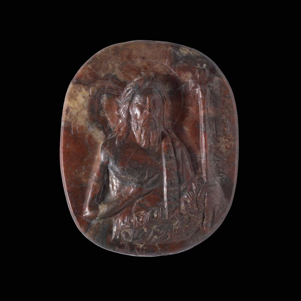 Saint John the Baptist Medal (14th Century, Byzantine) - Catholic Stock Photo