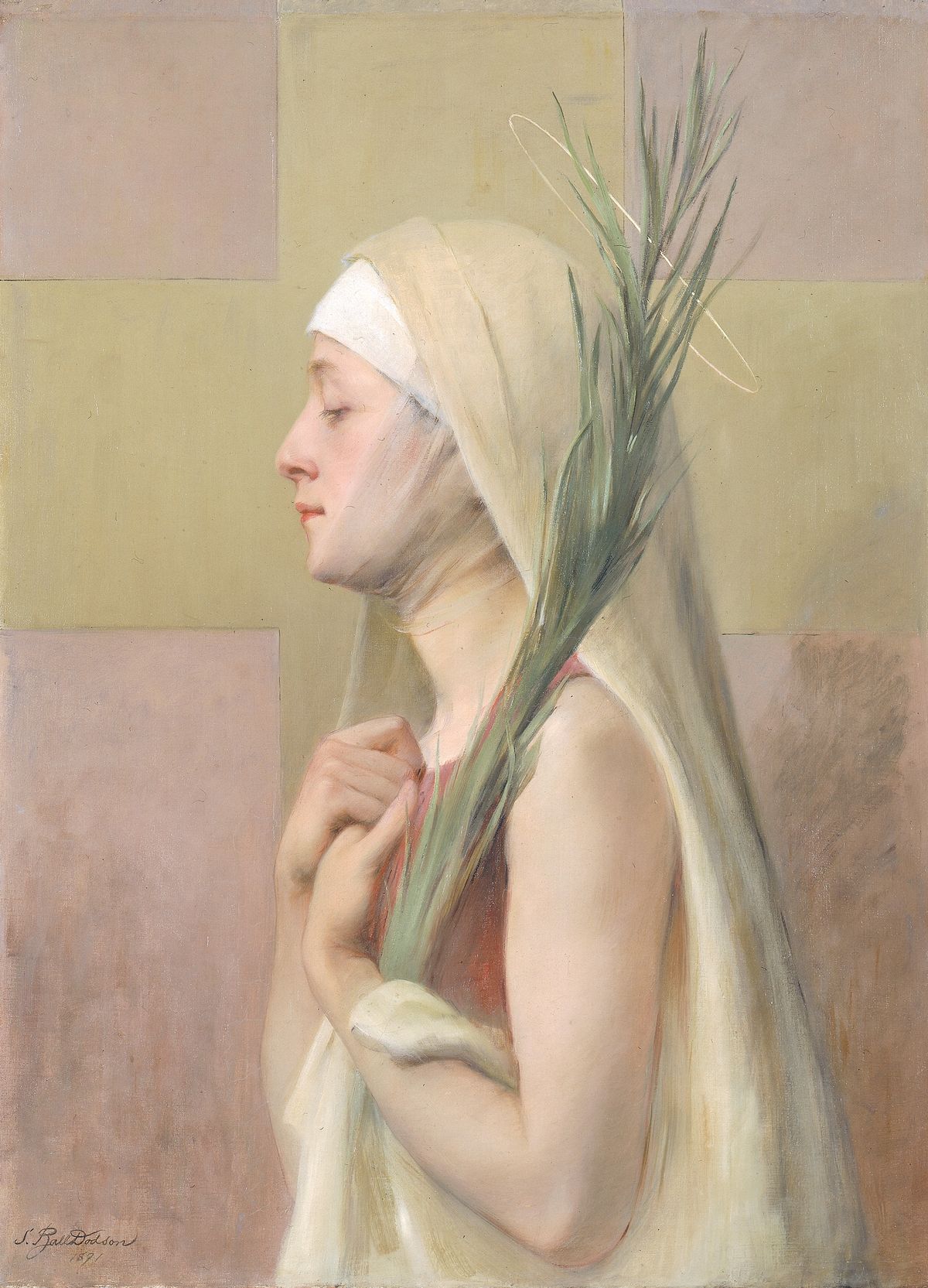 Une Martyre (Saint Thechla) by Sarah Paxton Ball Dodson (1891) - Public Domain Catholic Painting