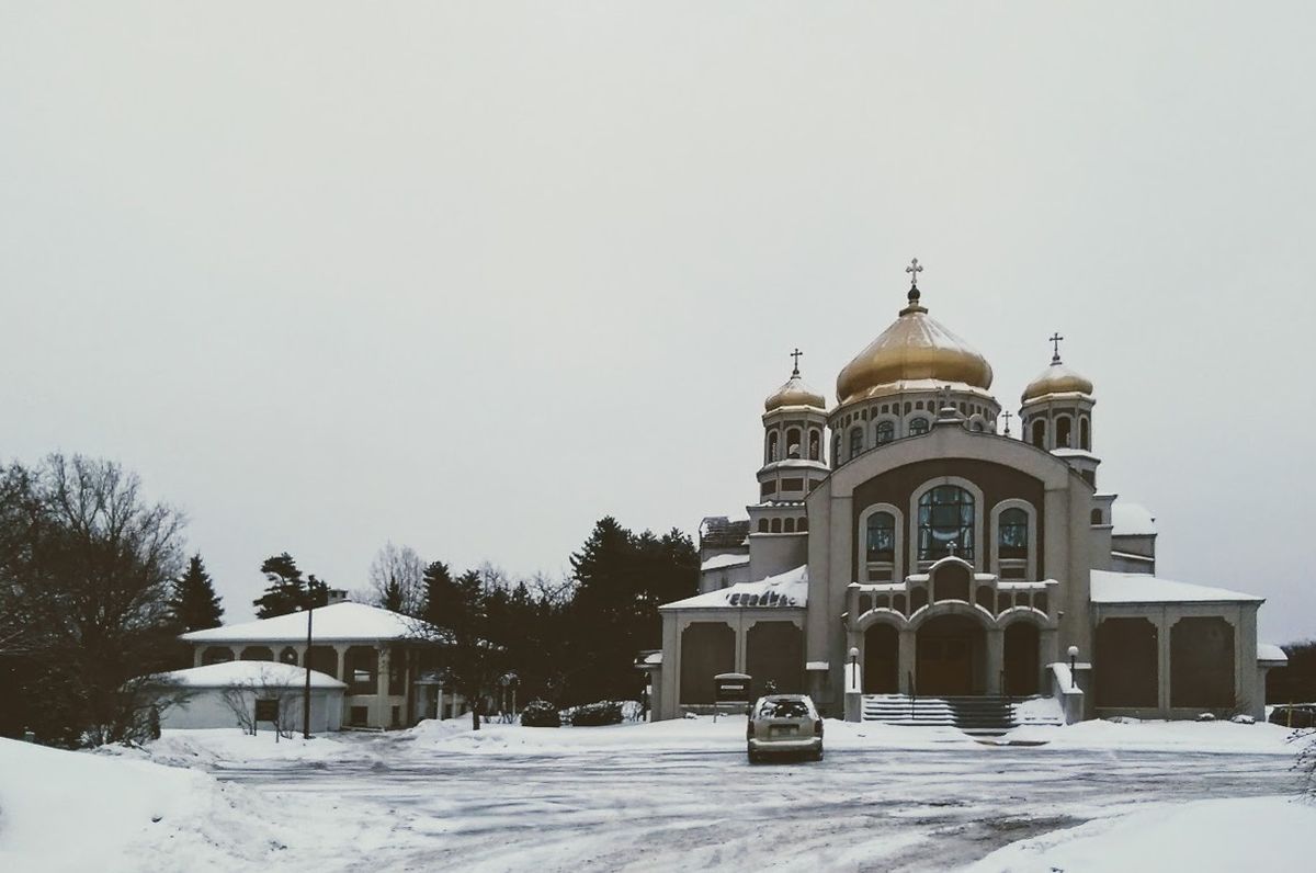 Saint John the Baptist Ukrainian Catholic Shrine in Winter (2017) - Eastern Catholic Stock Photo