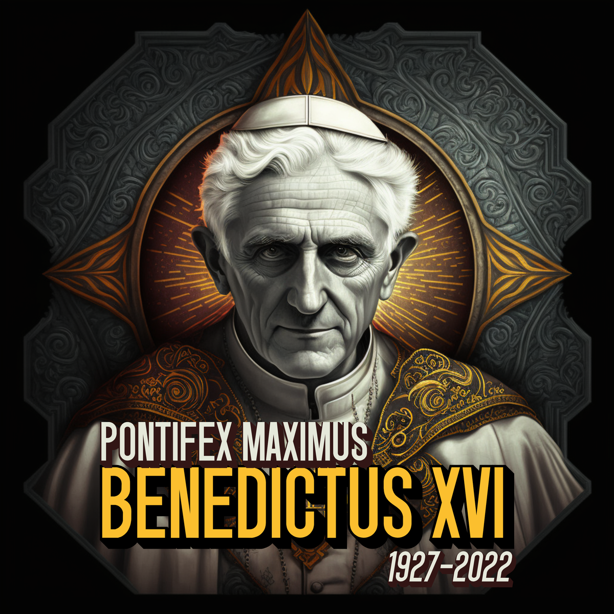 Pope Benedict XVI (2022) - Public Domain Catholic Painting