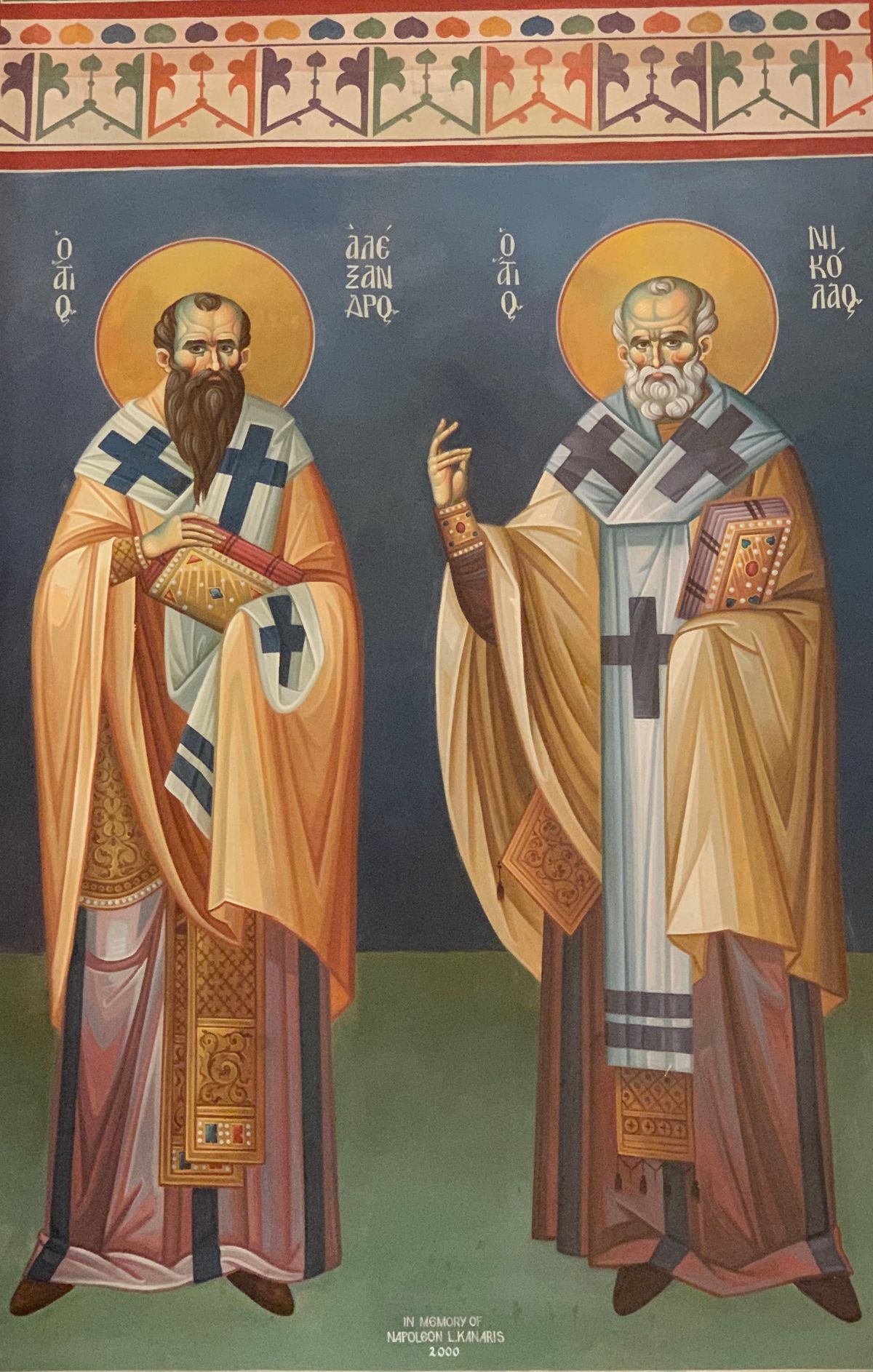 Icon of Two Elders (2019, Annunciation Greek Orthodox Cathedral, Chicago, United States) - Byzantine Painting