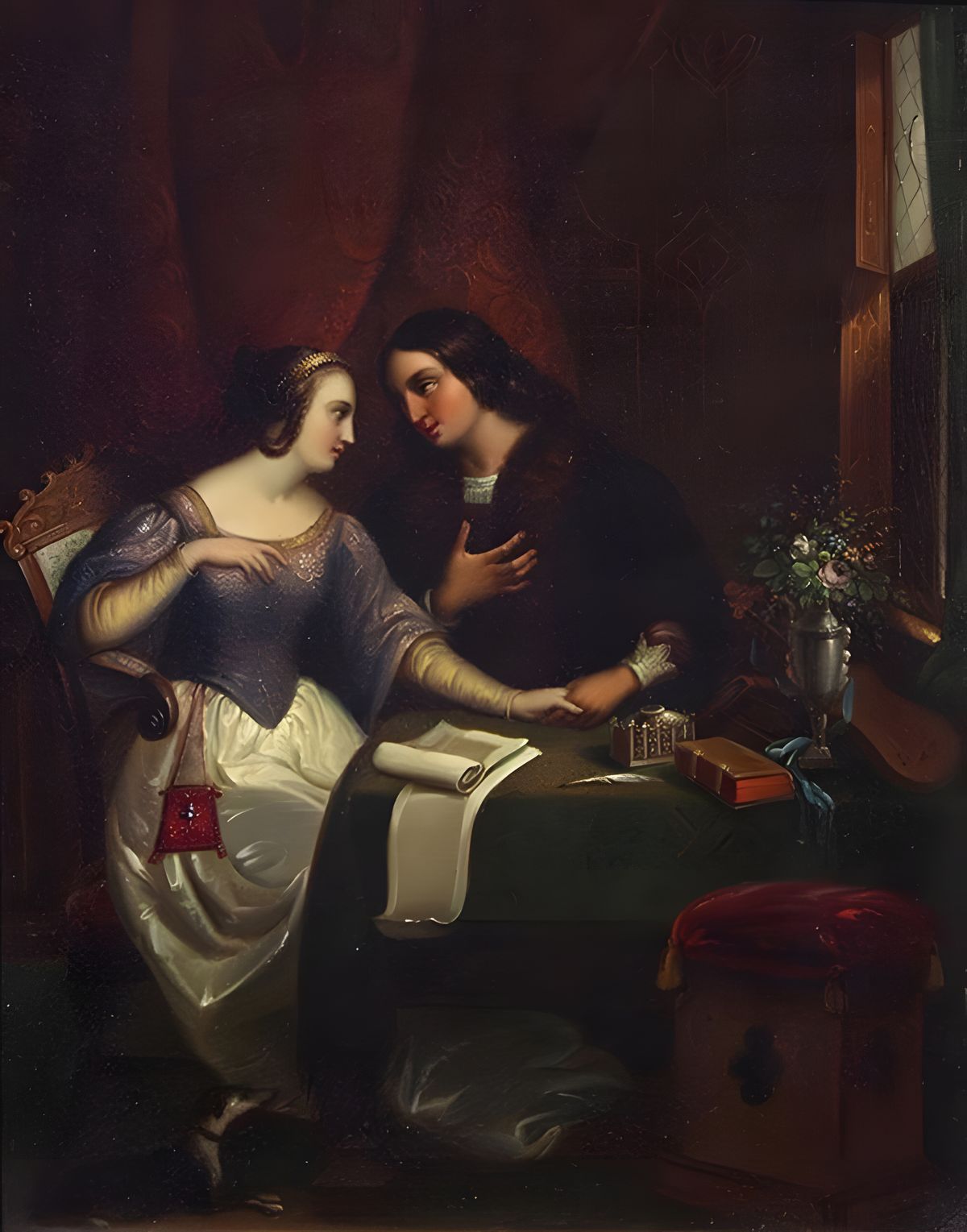 Héloïse et Abailard by Jean-Baptiste Goyet (1829) - Public Domain Catholic Painting