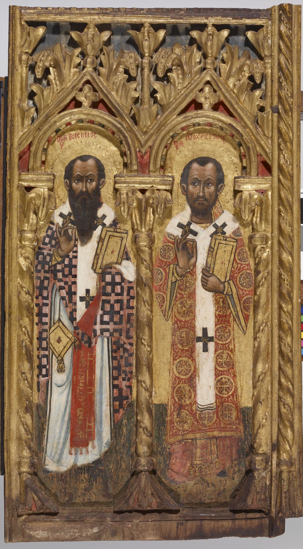 Fragments from Iconostasis Doors Cypriot (17th century, Cyprus) - Public Domain Byzantine Icon