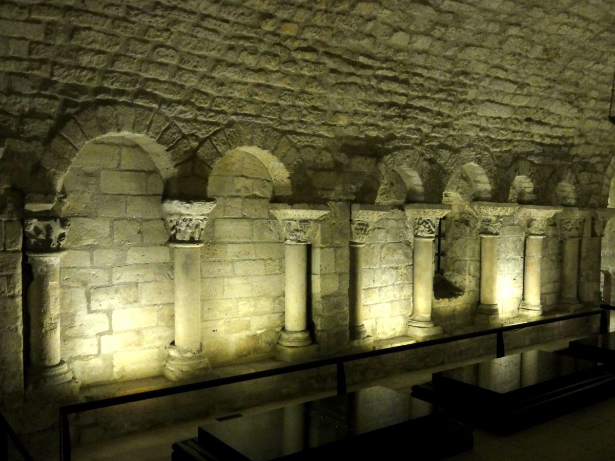 Walls of the Crypt Built by Abbot Hilduin, 9th century (2019) - Catholic Stock Photo