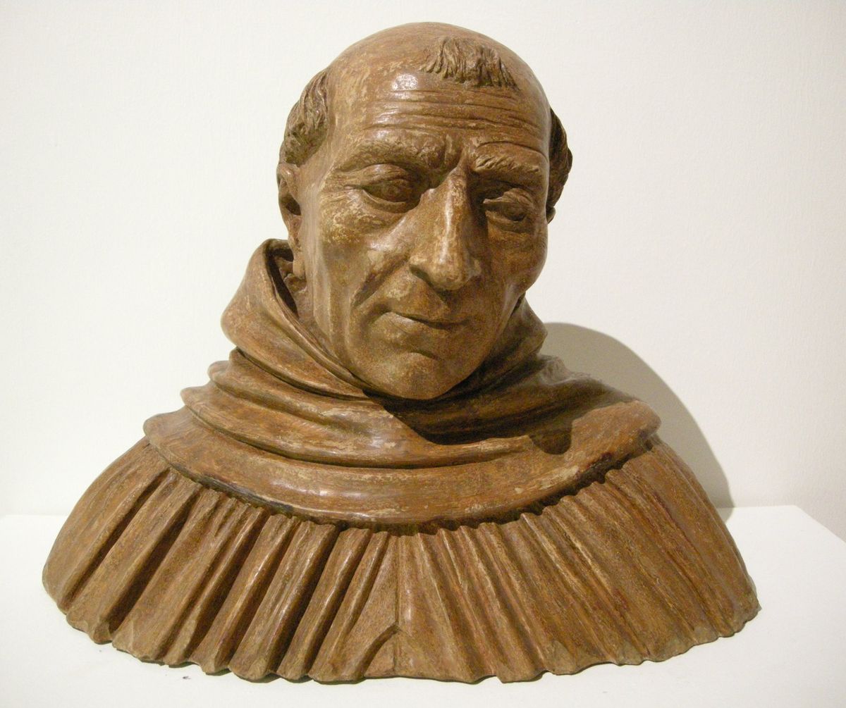Bust of Albertus Magnus by Vincenzo Onofri (1493) - Catholic Stock Photo