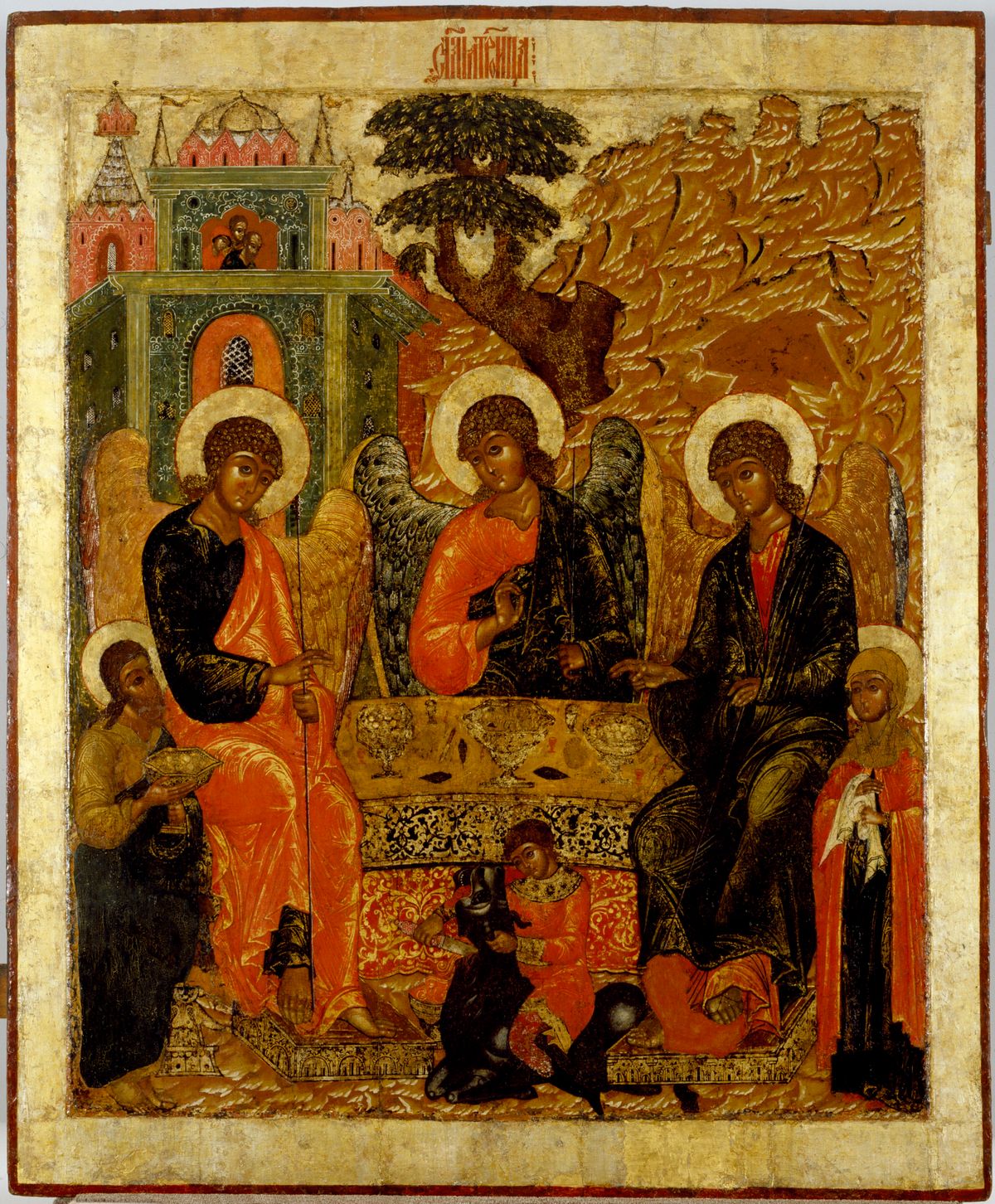 Hospitality of Abraham (1600, Russian) - Public Domain Byzantine Icon