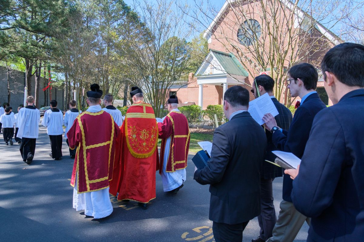 Palm Sunday Procession (Chesapeake, Virginia, USA, 2023) - Catholic Stock Photo