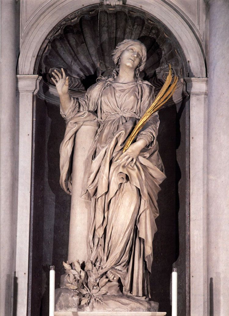 Statue of Saint Bibiana (1624–1626) by Bernini - Catholic Stock Photo