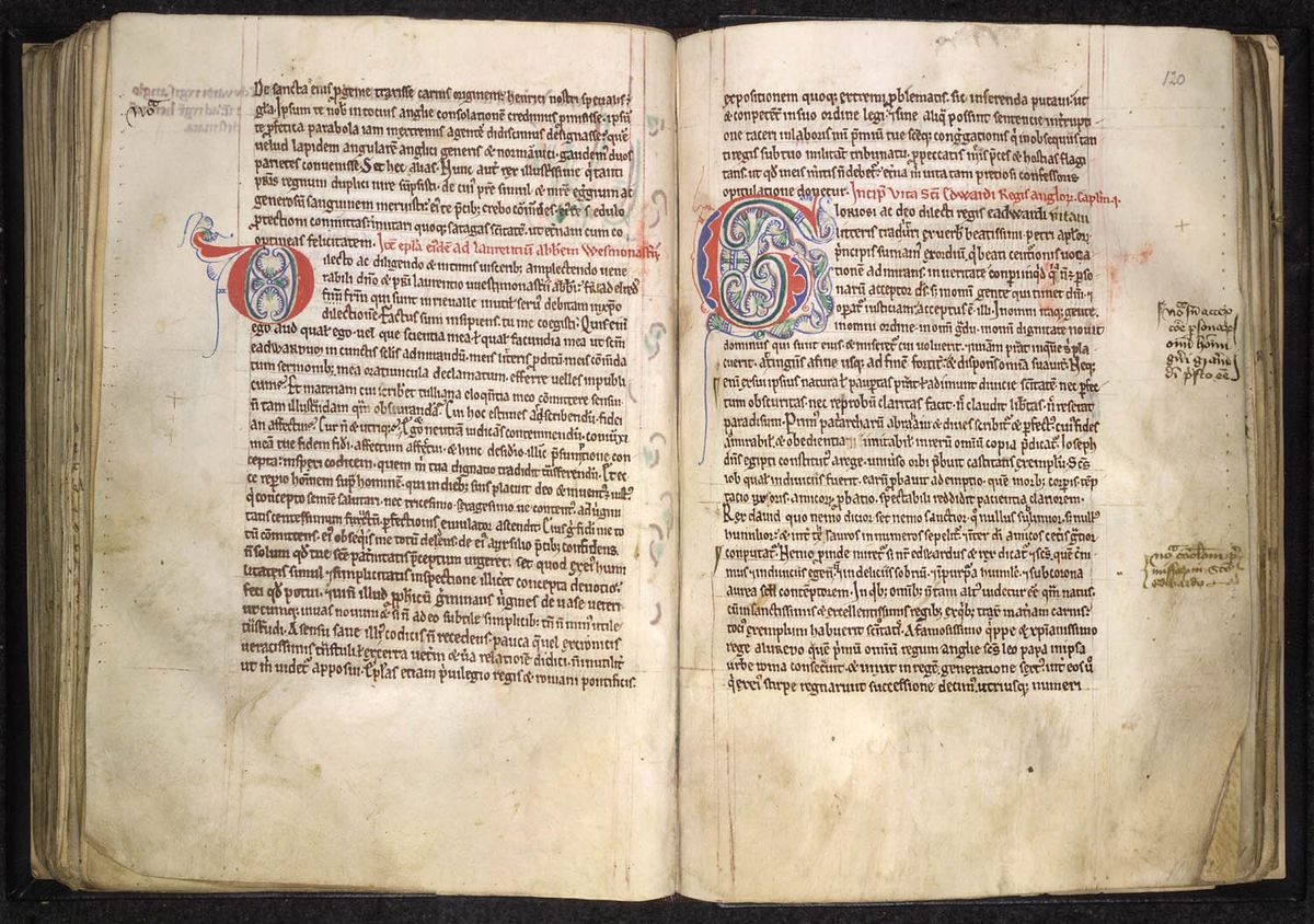 Aelred's Life of Edward the Confessor (late 12th-century) - Public Domain Illuminated Manuscript