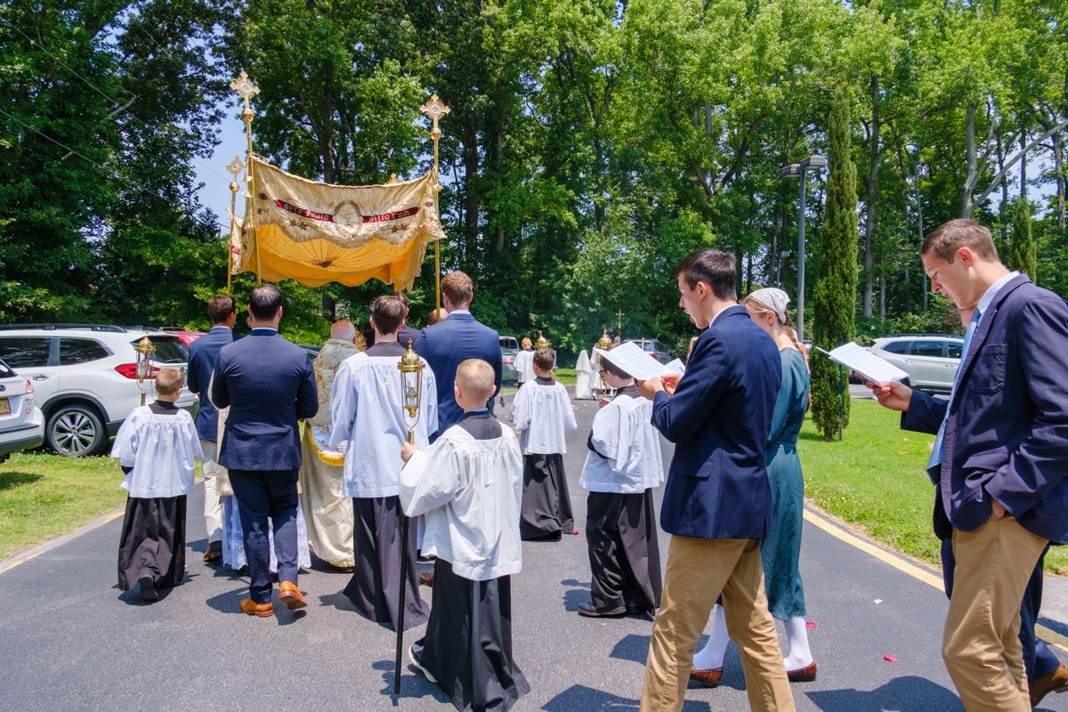 Corpus Christi Procession at Saint Benedict's Parish (2023, Virginia, USA) - Catholic Stock Photo
