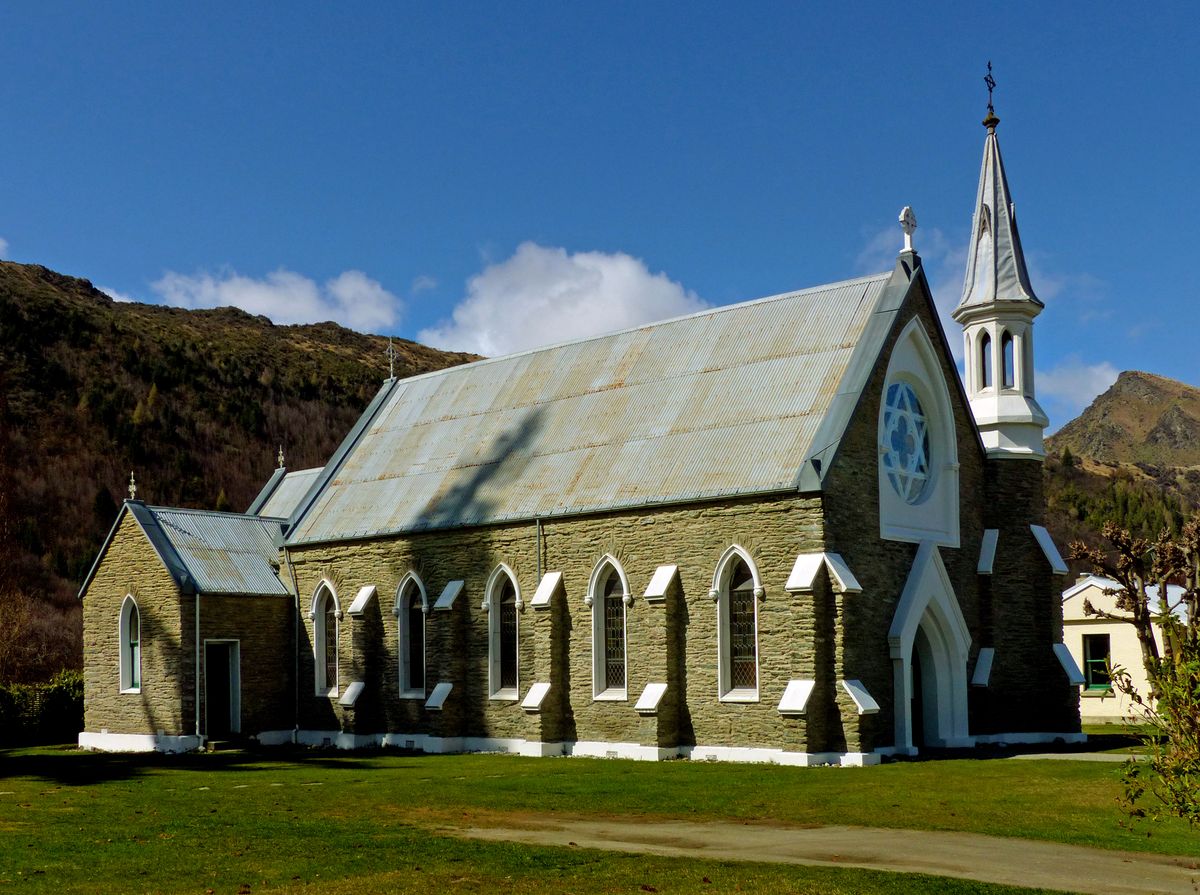 St Patricks Catholic Church (Arrowtown, New Zealand, 2014) - Catholic Stock Photo