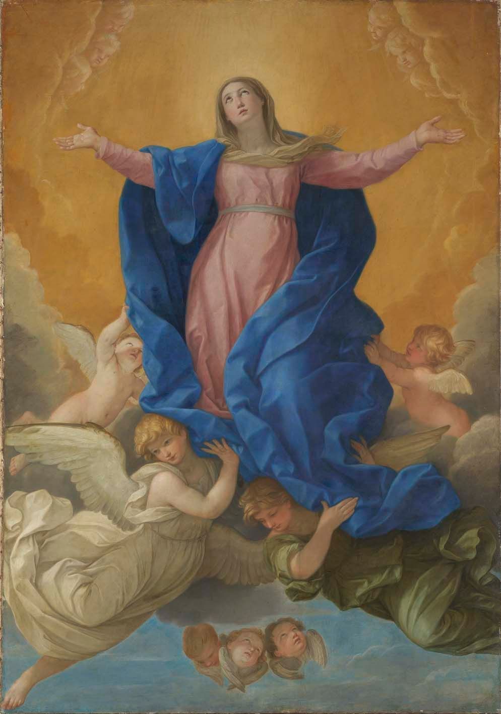 Assumption of the Virgin (1638-1639) by Guido Reni - Public Domain Catholic Painting