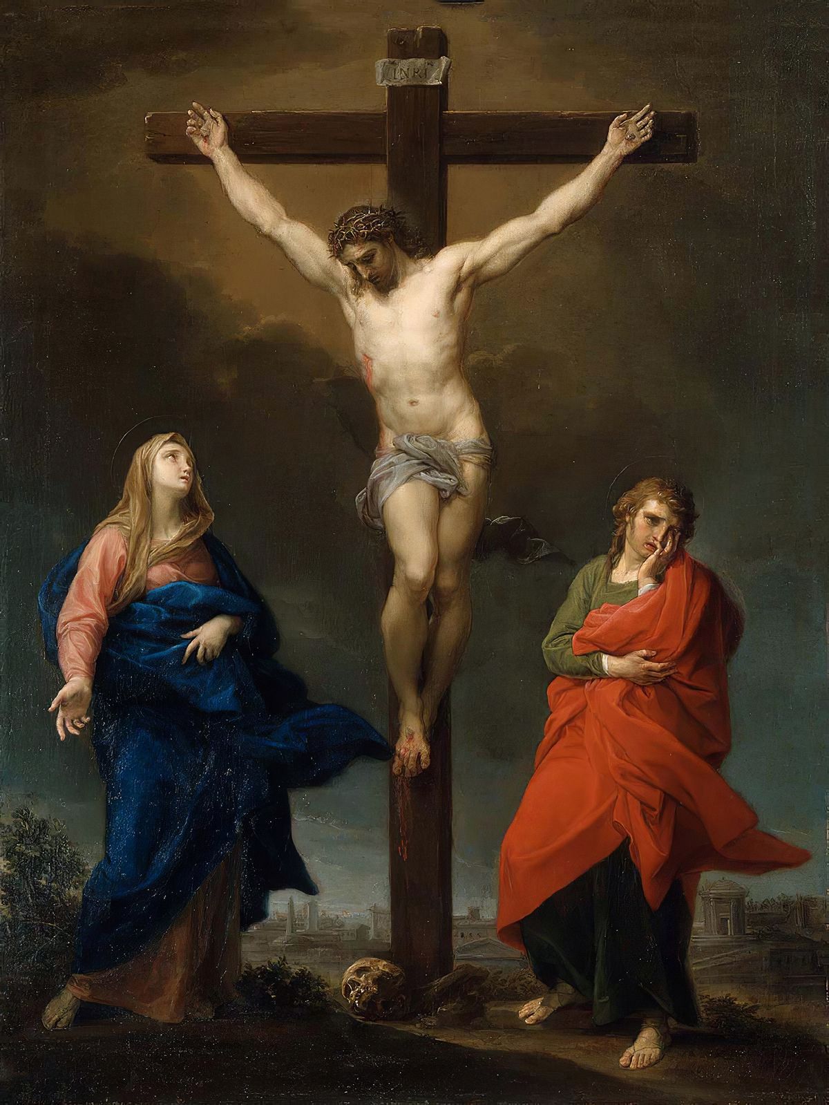 The Crucifixion (1762) by Pompeo Batoni - Public Domain Catholic Painting