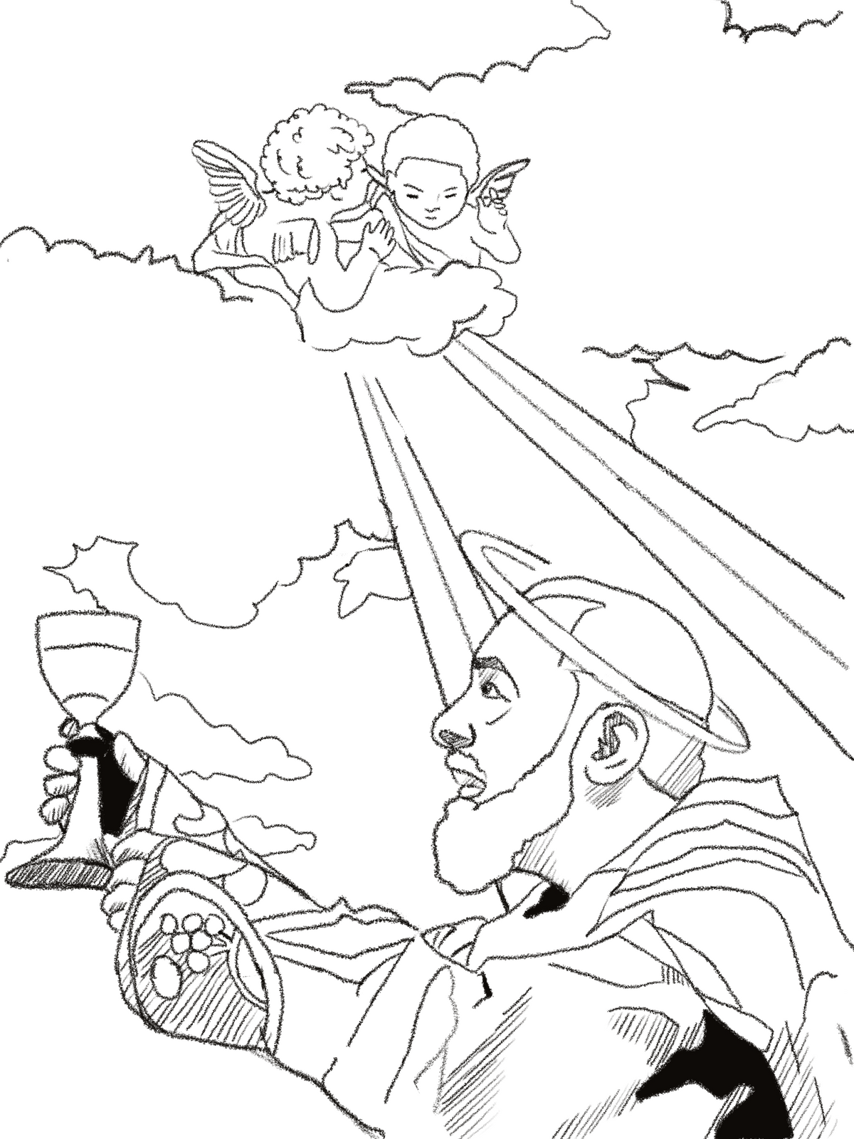 Saint Padre Pio (2022) by Shalone Cason - Catholic Coloring Page