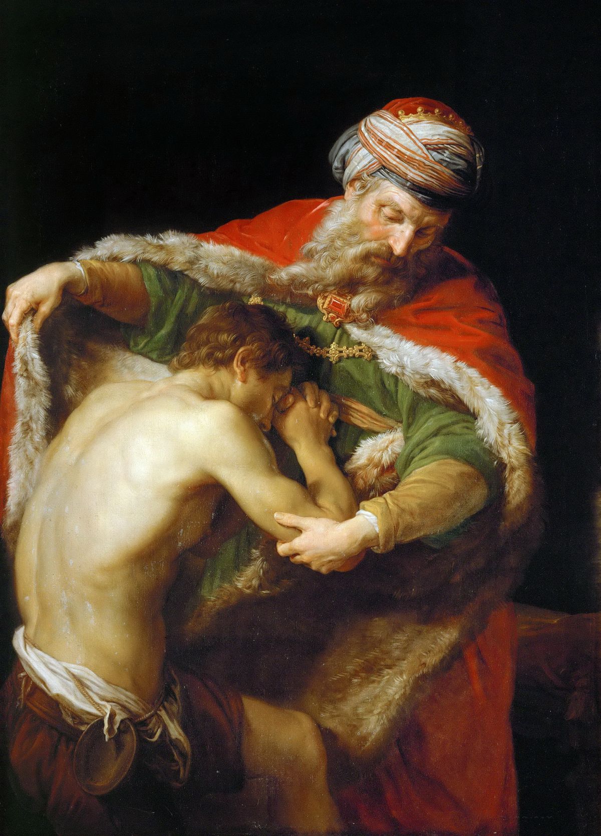 The Return of the Prodigal Son (1773) by Pompeo Batoni - Public Domain Catholic Painting