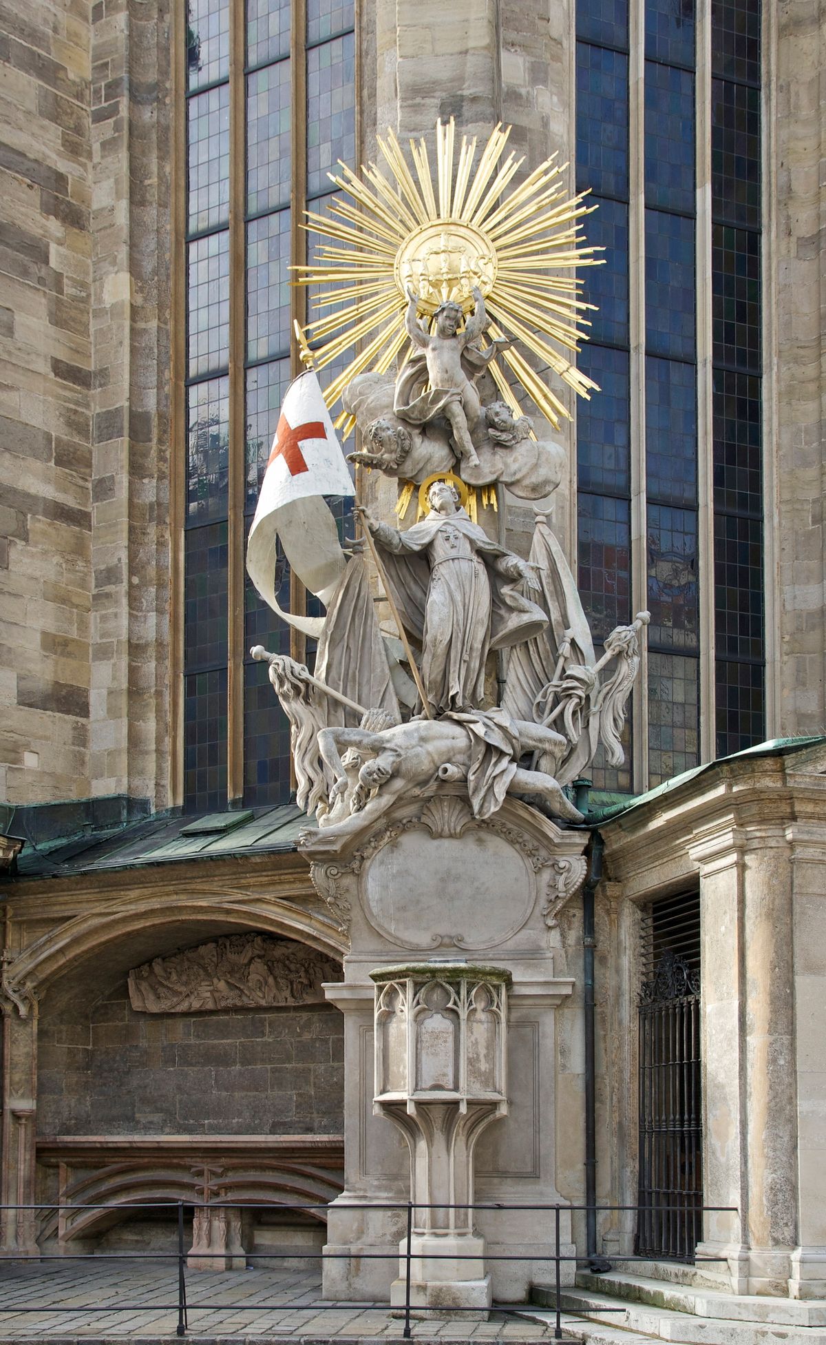 Monument to Saint John of Capistrano, outside St. Stephen's Cathedral, Vienna, Austria (2012) by Jebulon - Catholic Stock Photo