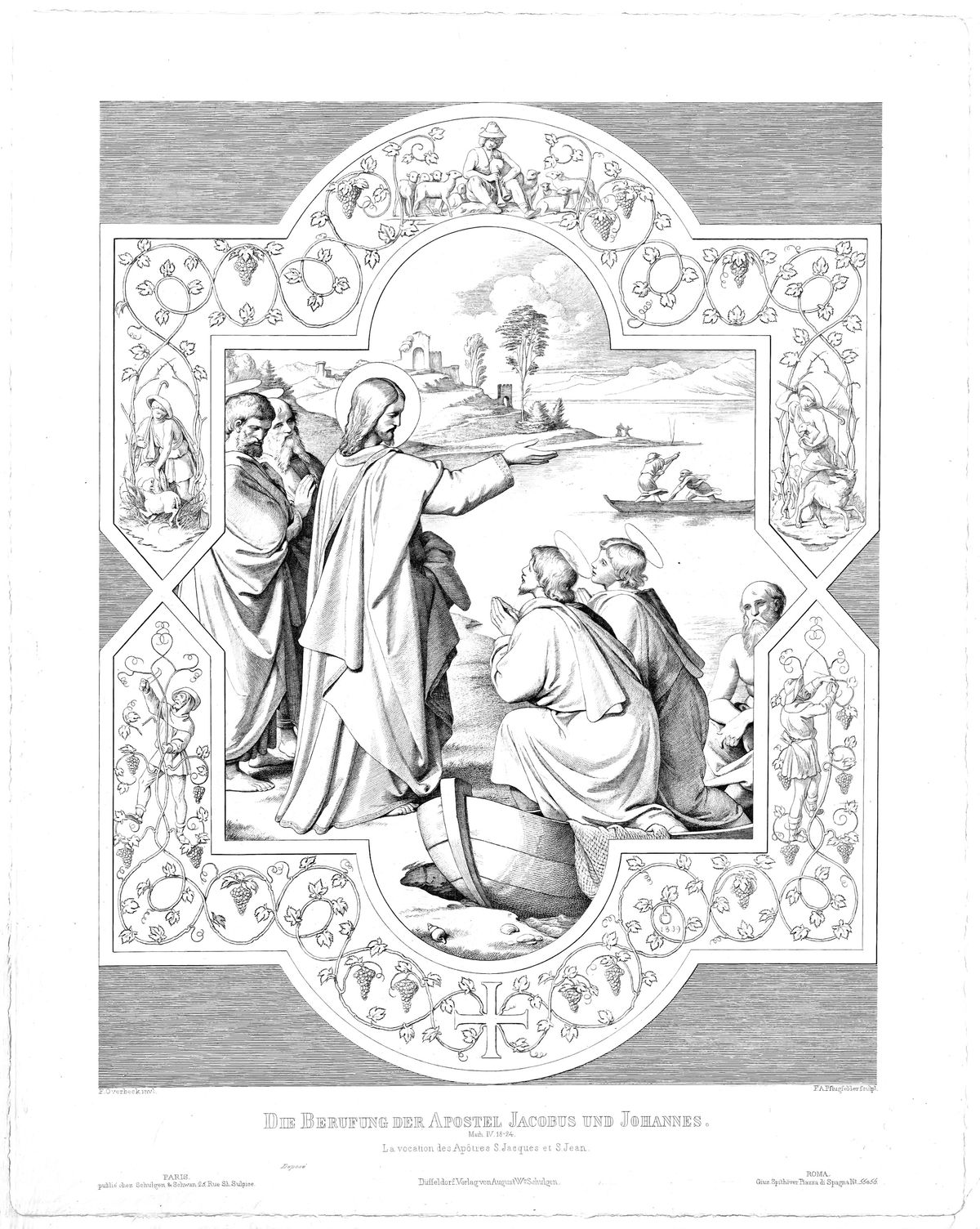 The Calling of the Apostles St. James and St. John (1839) - Catholic Coloring Page