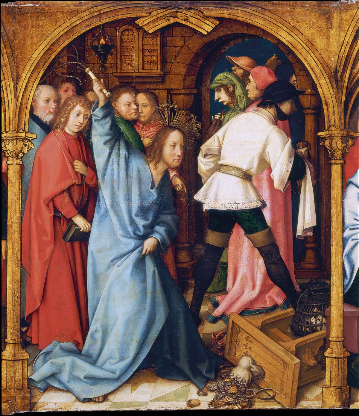 The Cleansing of the Temple (1501) by Hans Holbein the Elder - Public Domain Catholic Painting