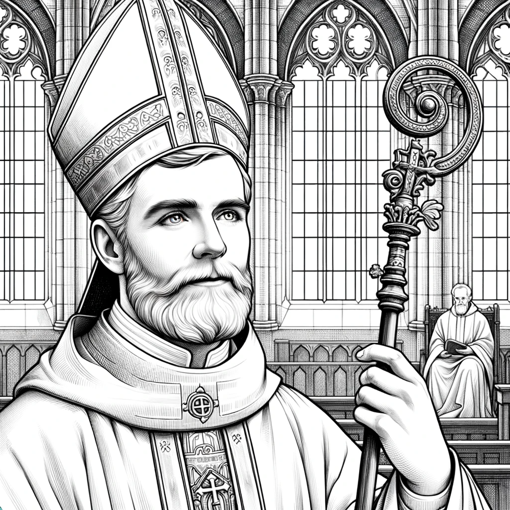 St. Lawrence O'Toole (2023) - Catholic Coloring Page