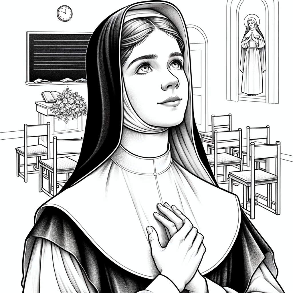 Saint Elizabeth Ann Seton (2023) - Catholic Coloring Page
